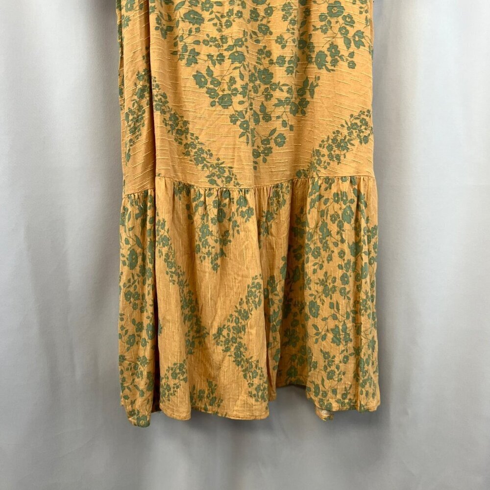 La Lavon. Women’s Floral Shift Dress Short Sleeve Orange/Green Size Small - Picture 5 of 8